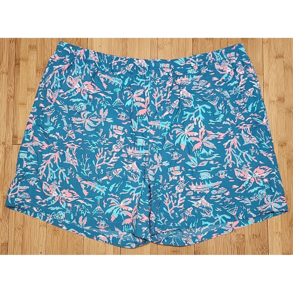Columbia Mens Super Backcast Water Short Blue XXL Tropical Fishing PFG 6in